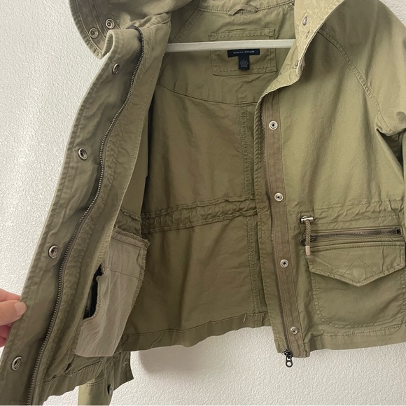 Tommy Hilfiger Olive Green Canvas Preppy,Military, Utility Jacket/Coat Size M - Picture 6 of 16